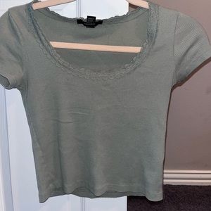 Hunter green crop top